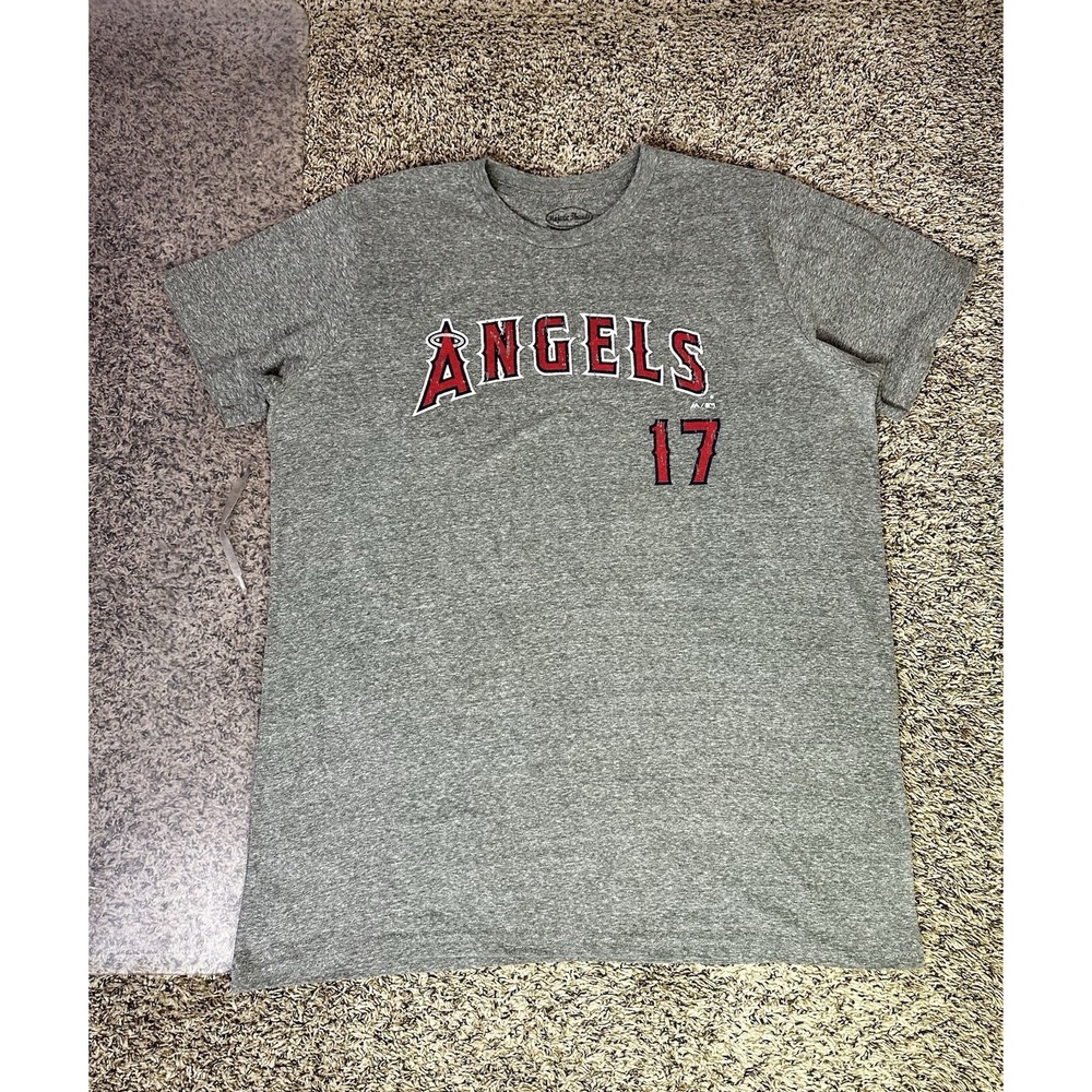 Shohei Ohtani #17 Los Angeles Angels Gray T-Shirt Men's Size 2X Short Sleeve MLB